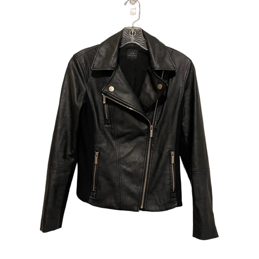Armani Exchange Women Biker Jacket Size XS
